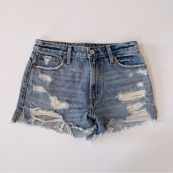 Abercrombie & fitch Annie high rise denim distressed shorts - Picture 2 of 4